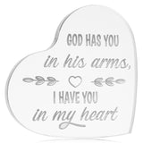 VERSRH 2PCS Crystal Heart Sympathy Gift, Crystal Glass Heart Shape Remembrance Gift, Sympathy Gift for Loss of Loved One, Bereavement Gift for Loss of Father, Condolence Gift for Loss of Mother