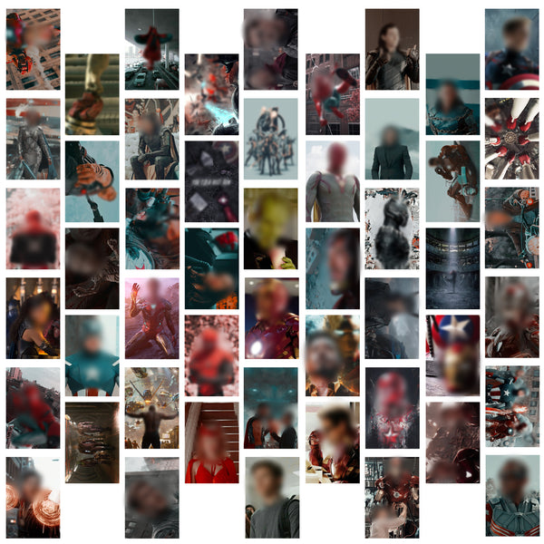 GROBRO7 50PCS Mcu Movie Avenger Aesthetic Wall Collage Kit, Superhero Wall Art Collage Kit, Aesthetic Posters for Dorm Wall Decor, Wall Art Print for VSCO Girl, Bedroom Decor Photo for Teen Girl …