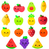 GROBRO7 15pcs Squeeze Toys Set for Kids Kawaii Silicon Food Animal Fruit Squeeze Toys Pack Cute Soft Creamy Stress Relief Decoration Toys for Bag Fillers Party Favors Supplies Birthday Gift Prize