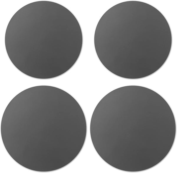 Silicone Pot Holder Table Mats Microwave Mats Round Grey Hot Pot Pans Pads Holders Heat Resistance Nonstick Safe Splatter Guard Oven Baking Turntable Mat for Kitchen Countertop, 2 Sizes, Pack of 5