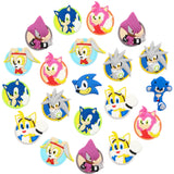 VERSRH 20PCS Sonic Shoe Charm, Cartoon Sonic The Hedgehog Shoe Decoration Charms for Kids, Clog Sandals Decoration for Slip-On, Bracelet Wristband Charms for Kids Teens Girls, Shoe Party Decorations