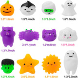 30Pcs Halloween Mochi Squeeze Toys for Kids Cute Kawaii Stress Relief Squeeze ToySoft Mini Halloween Toys Include Animals Pumpkin Ghost Spider for Girls Boys Party Favors Gifts Decorations