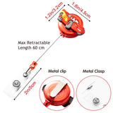 VERSRH 4PCS Race Car Retractable Badge Holder, Cartoon Badge Clips with Retractable Cord, 4 Different Race Car Cartoon Pattern Badge Holder Reel Clip, ID Card Badge Clips for Kids Office Staff Student