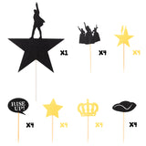 GROBRO7 25Pcs Hamilton Cake Toppers Kit Hamilton Musical Themed Birthday Party Favor Cupcakes Topper Funny Party Decoration Baby Shower Supplies Accessories for Kids Adults