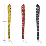 VERSRH 3PCS Magical Wizard Lanyards, Sport Neck Lanyard Strap for Key Chains, Detachable Lanyard for Phone, Keychain Lanyard with Release Buckle, Cartoon Phone Strap, Premium Lanyards for ID Badges