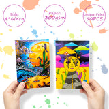 GROBRO7 50PCS Hippie Trippy Drippy Aesthetic Wall Collage Kit, Wall Art Collage Kit, Aesthetic Posters for Dorm Wall Decor, Wall Art Print for VSCO Girls, Aesthetic Photo, Bedroom Decor for Teen Girl