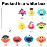 Sesame Shoe Charm for Kids Cartoon Shoe Decoration Charm, Sesame Bracelet Wristband Charms for Toddlers Birthday Gift, Kawaii Clog Decor for Boys Girls Slip on, Treasure Toy for Party, 20PCS