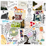 50Pcs Folklore Musical Vinyl Stickers Laptop Sticker Pack Waterproof Stickers Luggage Skateboard Water Bottle Sticker Decal Bicycle Snowboard Refrigerator Decorate Birthday Gift for Kids Friends