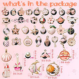 50P Pink Enamel Shoe Charm for Clog, Romantic flowers Shoe Decor, Bracelet with Holes Wristband Decoration Charms, Accessory Clog Decor for Teen Girls Women Toddler Slip on, Birthday Party Gifts