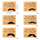VERSRH 12PCS Groomsmen Proposal Cards, Set of 6 Styles Mustaches, Humorous Groomsmen Proposal Gifts for Wedding, Kraft Paper Confession Card, Retro Style Proposal Cards for Groomsmen, Best Man, Suitor