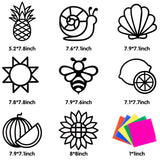 VERSRH 13pcs Summer Tissue Paper Sun Catcher, Butterfly Bird Animals Fruits Pre-Cut Cards DIY Sun Catcher Art Craft Kit, Kids Classroom Art Window Decal Educational Supplies for Indoor Home Decor