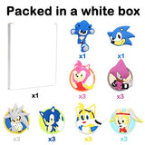 Sonic Shoe Charm for Kids Toddlers, Cartoon Hedgehog Shoe Decoration Charm, Sonic Family Bracelet Wristband Charms, Cool Clog Decor for Boys Slip-On, Toys Gifts for Birthday Party, 20PCS