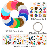 32Pcs DIY Christmas Paper Plate Art Craft 3D Handmade Gnome Painting Sticker Kit, Christmas Decorations Birthday Gift for Kids Toddler Preschool Family Games Educational, Party Favor Supplies