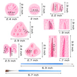 GROBRO7 12Pcs Unicorn Silicone Chocolate Moulds Unicorn Flower Candy Mold Set for Baking DIY Chocolate Fondant Ice Crafting Bakeware Wedding Engagement Birthday Party Cupcake Cake Decor for Girls
