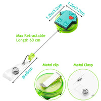 VERSRH 6PCS Nurse Retractable Badge Holder, Badge Reels Retractable for Nurses, Badge Holder Reel Clip, Cute Nurse Badge Holder, Name ID Card Badge Clips Retractable for Kids Office Staff Student