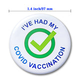Vaccination Pin Badges Button Pins COVID-19 Vaccine Vaccinated Against Covid 19 Recipient Notification CDC Encouraged Public Health and Clinical Vaccine Safe