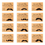 VERSRH 12PCS Groomsmen Proposal Cards, Set of 6 Styles Mustaches, Humorous Groomsmen Proposal Gifts for Wedding, Kraft Paper Confession Card, Retro Style Proposal Cards for Groomsmen, Best Man, Suitor