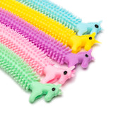 GROBRO7 12Pcs Unicorn Sensory Stress Relief Fidget Toys Stretchy String Relaxing Calming Stuff Animal Like Noodle Therapy Gadgets Promote Focus Play Tool for Boys Girls Teenagers with Autism Anxiety