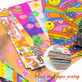 74Pcs Bright Collage Kit with 3D Butterfly Magnetic Wall Decal Stickers, Indie Aesthetic Picture Room Wall Decor, Art Print Posters for Dorm VSCO Girls Boys, Bedroom Decor for Butterfly Lovers