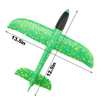 GROBRO7 2Pcs Foam Airplane Toys 15.4’’ Manual Throwing Model Glider Aircraft Toys, Lightweight Challenging Outdoor Sports Game Set, Fun Hand Launch Airplane Toy Gifts for Kids Party Essential