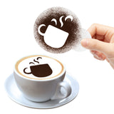 GROBRO7 40 Pcs Cake Stencil Templates Decoration Reusable Plastic Stencils Latte Art Designer for Coffee Cake Cookie Chocolate Candy Sugar Powder Card Drawing Templates Baking Tools Decoration Molds