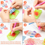 CY2SIDE 12PCS Outer Space 5D Diamond Painting Stickers, Space Easy Diamond Painting Kit for Kids, DIY Full Drill Diamond Painting Kit, Painting by Number for Beginner, Astronaut Sparkle Mosaic Sticker