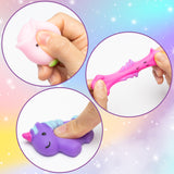 GROBRO7 27pcs Mini Mochi Squeeze Toys Set for Kids Kawaii Silicon Food Fruit Squeeze Toys Pack Cute Soft Creamy Stress Relief Decoration Toys for Bag Fillers Party Favors Supplies Birthday Gift Prize