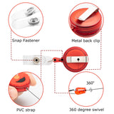 GROBRO7 4PCS Sesame Retractable Badge Holder, Cartoon Retractable Badge Reel, Badge Reel Holder Nursing, Name Badge Holders with Clip for Offices, Sesame Badge Holder Reel Clip, 24 inch Cord Extension