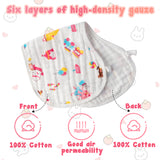 Baby Muslin Burp Cloths Burping Bids for Baby Cotton Cloths Absorbent for Baby Shower Machine Washable Strawberry Pineapple Rabbit Horse Face Towels Nursery Gift Gentle for Newborn Girls , 5Pcs