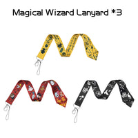 VERSRH 3PCS Magical Wizard Lanyards, Sport Neck Lanyard Strap for Key Chains, Detachable Lanyard for Phone, Keychain Lanyard with Release Buckle, Cartoon Phone Strap, Premium Lanyards for ID Badges