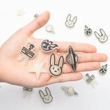 CY2SIDE 20PCS Bunny Rapper Glowing Shoe Charm for Kids, Glow in the Dark Shoe Decoration Charm for Kids, Rabbit Bracelet Wristband Charm for Toddlers, Clog Decor for Girl Boys Slip on, Treasure Toys