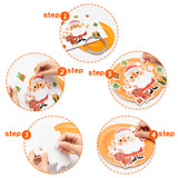 32Pcs DIY Christmas Paper Plate Art Craft 3D Handmade Gnome Painting Sticker Kit, Christmas Decorations Birthday Gift for Kids Toddler Preschool Family Games Educational, Party Favor Supplies
