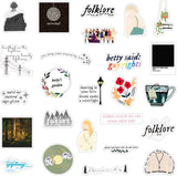 50Pcs Folklore Musical Vinyl Stickers Laptop Sticker Pack Waterproof Stickers Luggage Skateboard Water Bottle Sticker Decal Bicycle Snowboard Refrigerator Decorate Birthday Gift for Kids Friends