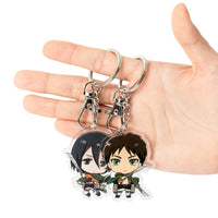 VERSRH 6PCS Advancing Titan Keychain, Hanging with Removable Alloy Metal Ring, Anime Keychain for Kids, 6 Collectible Aot Figure Keychains Pendant Hanging for Key, Wallet and Some Other Little Parts