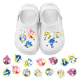 Sonic Shoe Charm for Kids Toddlers, Cartoon Hedgehog Shoe Decoration Charm, Sonic Family Bracelet Wristband Charms, Cool Clog Decor for Boys Slip-On, Toys Gifts for Birthday Party, 20PCS
