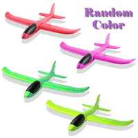 GROBRO7 2Pcs Foam Airplane Toys 15.4’’ Manual Throwing Model Glider Aircraft Toys, Lightweight Challenging Outdoor Sports Game Set, Fun Hand Launch Airplane Toy Gifts for Kids Party Essential