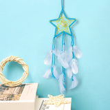 3pcs DIY Dream Catcher Kit for Kids Adults Handmade Circle Moon Star Dreamcatcher Wall Hanging Decoration with Feather&Beads, Bohemian Decor for Nursery Room, Gift for Friends Birthday Party Essential