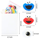 Sesame Shoe Charm for Kids Cartoon Shoe Decoration Charm, Sesame Bracelet Wristband Charms for Toddlers Birthday Gift, Kawaii Clog Decor for Boys Girls Slip on, Treasure Toy for Party, 20PCS