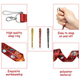 VERSRH 3PCS Magical Wizard Lanyards, Sport Neck Lanyard Strap for Key Chains, Detachable Lanyard for Phone, Keychain Lanyard with Release Buckle, Cartoon Phone Strap, Premium Lanyards for ID Badges