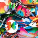 74Pcs Bright Collage Kit with 3D Butterfly Magnetic Wall Decal Stickers, Indie Aesthetic Picture Room Wall Decor, Art Print Posters for Dorm VSCO Girls Boys, Bedroom Decor for Butterfly Lovers