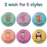 Vaccination Pin Badges Button Pins COVID-19 Vaccine Vaccinated Against Covid 19 Recipient Notification CDC Encouraged Public Health and Clinical Vaccine Safe