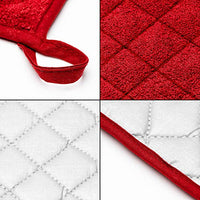 GROBRO7 Cotton Pot Holders Red Microwave Oven Pot Mat Heat Resistant Potholder Insulation Pads for Cooking, Baking, Heat Container, Placemat Kitchen Essentials for Table Insulation, 6 Pieces