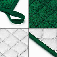 GROBRO7 Cotton Pot Holders Green Microwave Oven Pot Mat Heat Resistant Potholder Insulation Pads for Cooking, Baking, Heat Container, Placemat Kitchen Essentials for Table Insulation, 6 Pieces