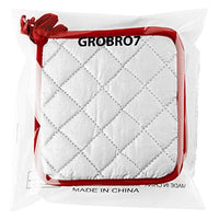 GROBRO7 Cotton Pot Holders Red Microwave Oven Pot Mat Heat Resistant Potholder Insulation Pads for Cooking, Baking, Heat Container, Placemat Kitchen Essentials for Table Insulation, 6 Pieces