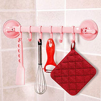 GROBRO7 Cotton Pot Holders Red Microwave Oven Pot Mat Heat Resistant Potholder Insulation Pads for Cooking, Baking, Heat Container, Placemat Kitchen Essentials for Table Insulation, 6 Pieces