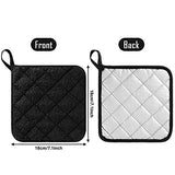 GROBRO7 Cotton Pot Holders Black Microwave Oven Pot Mat Heat Resistant Potholder Insulation Pads for Cooking, Baking, Heat Container, Placemat Kitchen Essentials for Table Insulation, 6 Pieces