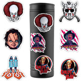 50Pcs Classic Horror Movie Characters Vinyls Stickers TV Decal Laptop Sticker Waterproof Stickers Luggage Skateboard Water Bottle Stickers Bicycle Bumper Snowboard Decorate Party Decor