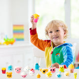 GROBRO7 Random 30pcs Squeeze Toys Set for Kids Kawaii Slow Rising Food Animal Fruit Squeeze Toys Pack Cute Soft Creamy Stress Relief Toys for Bag Fillers Party Favors Supplies Birthday Gift Prize