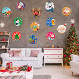 32Pcs DIY Christmas Paper Plate Art Craft 3D Handmade Gnome Painting Sticker Kit, Christmas Decorations Birthday Gift for Kids Toddler Preschool Family Games Educational, Party Favor Supplies