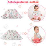 Baby Muslin Burp Cloths Burping Bids for Baby Cotton Cloths Absorbent for Baby Shower Machine Washable Strawberry Pineapple Rabbit Horse Face Towels Nursery Gift Gentle for Newborn Girls , 5Pcs